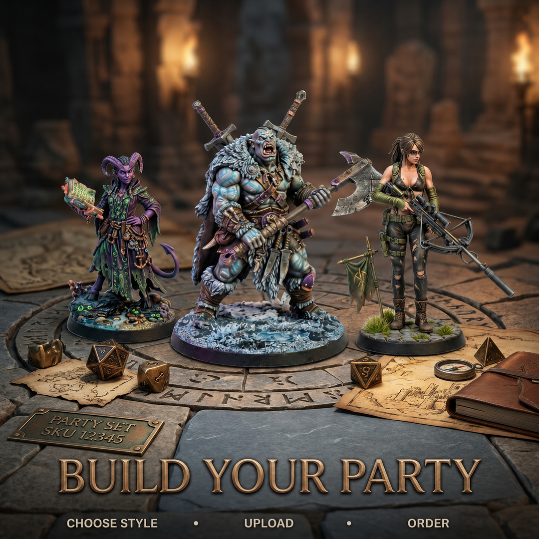 Custom tabletop RPG miniature - personalized character figure for DnD