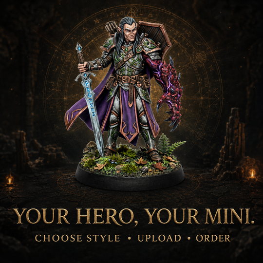 Custom TRPG character miniature - personalized DnD hero figure