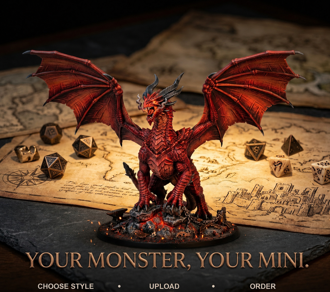 Custom TRPG creature miniature - personalized monster figure for DnD