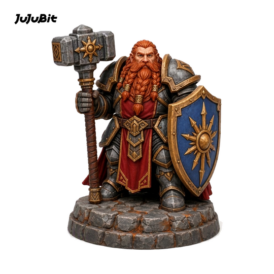 Dawnforge Dwarf Paladin-Detailed Sculpt Miniature for RPG, Display & Collection