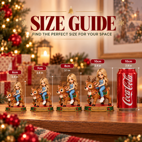 Custom Christmas Deer Figurine | Celebrate the Season with a Personalized Touch