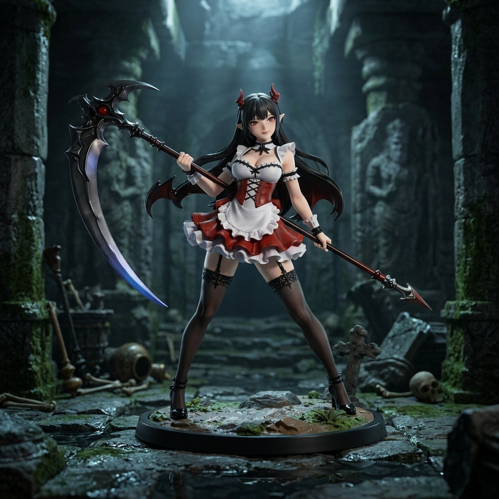 Demon Maid-Detailed Sculpt Miniature for RPG, Display & Collection