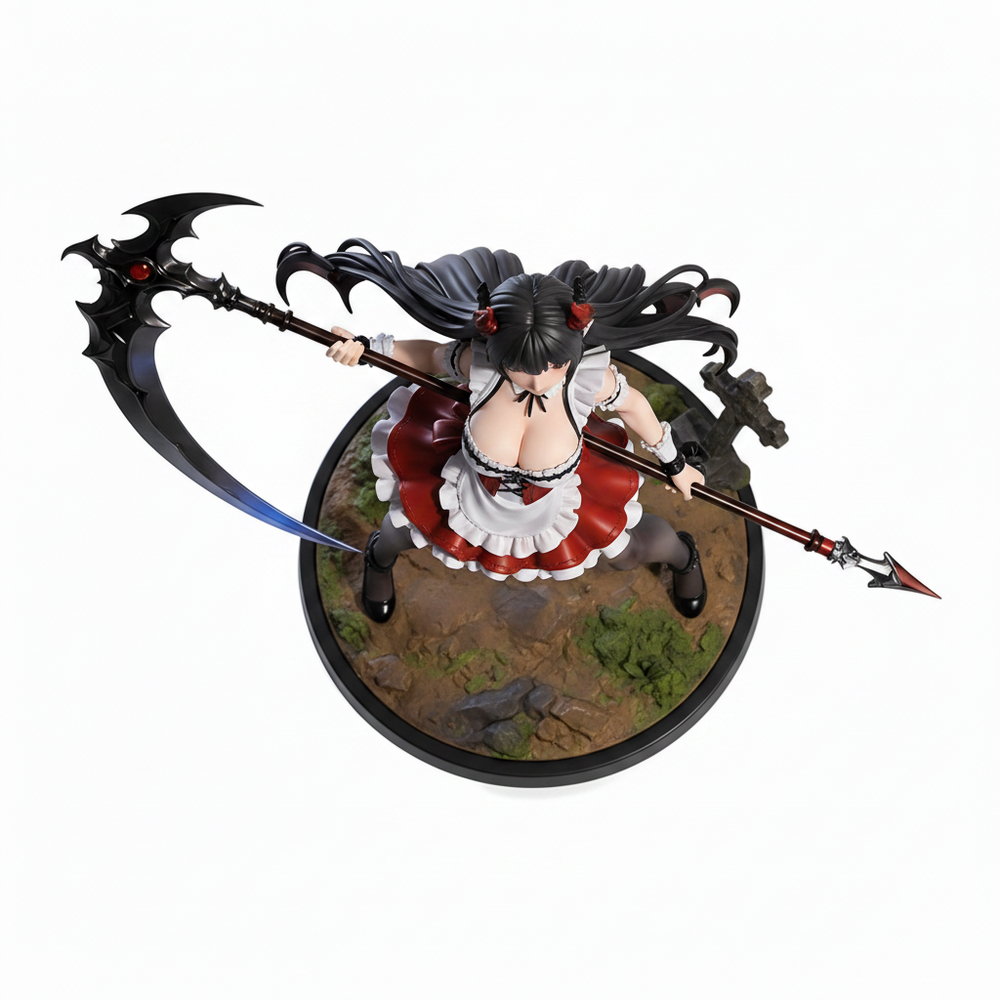 Demon Maid fantasy miniature - DnD character display collectible sculpture