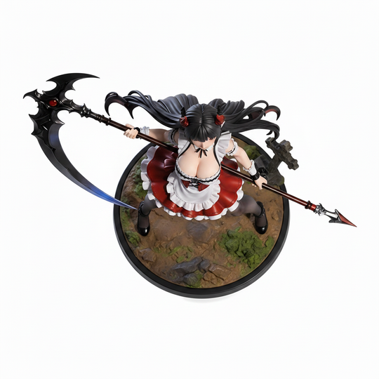 Demon Maid fantasy miniature - DnD character display collectible sculpture
