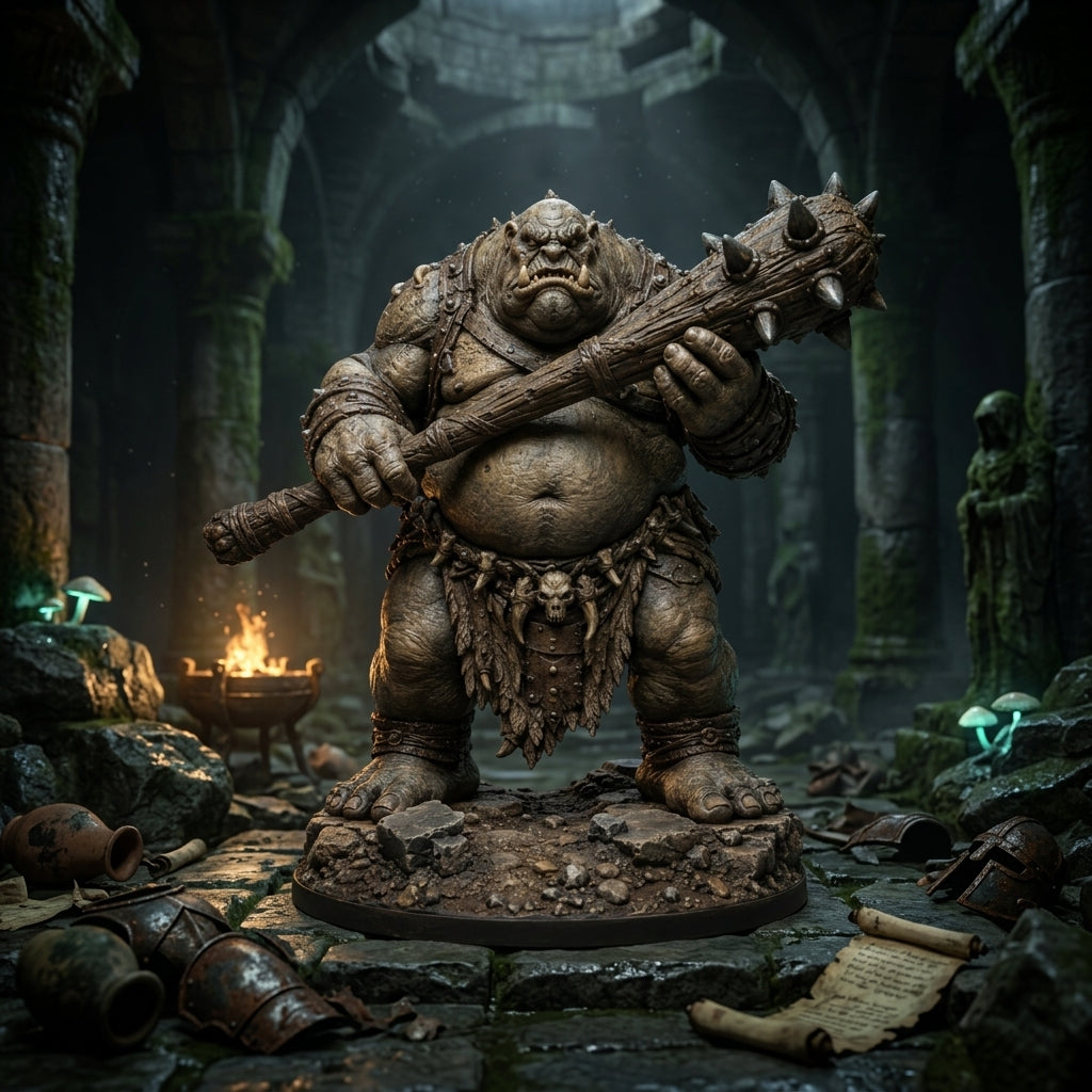 ダイアホーン・オーガ・ブルート - RPG、ディスプレイ、コレクション向けの精密な造形ミニチュア