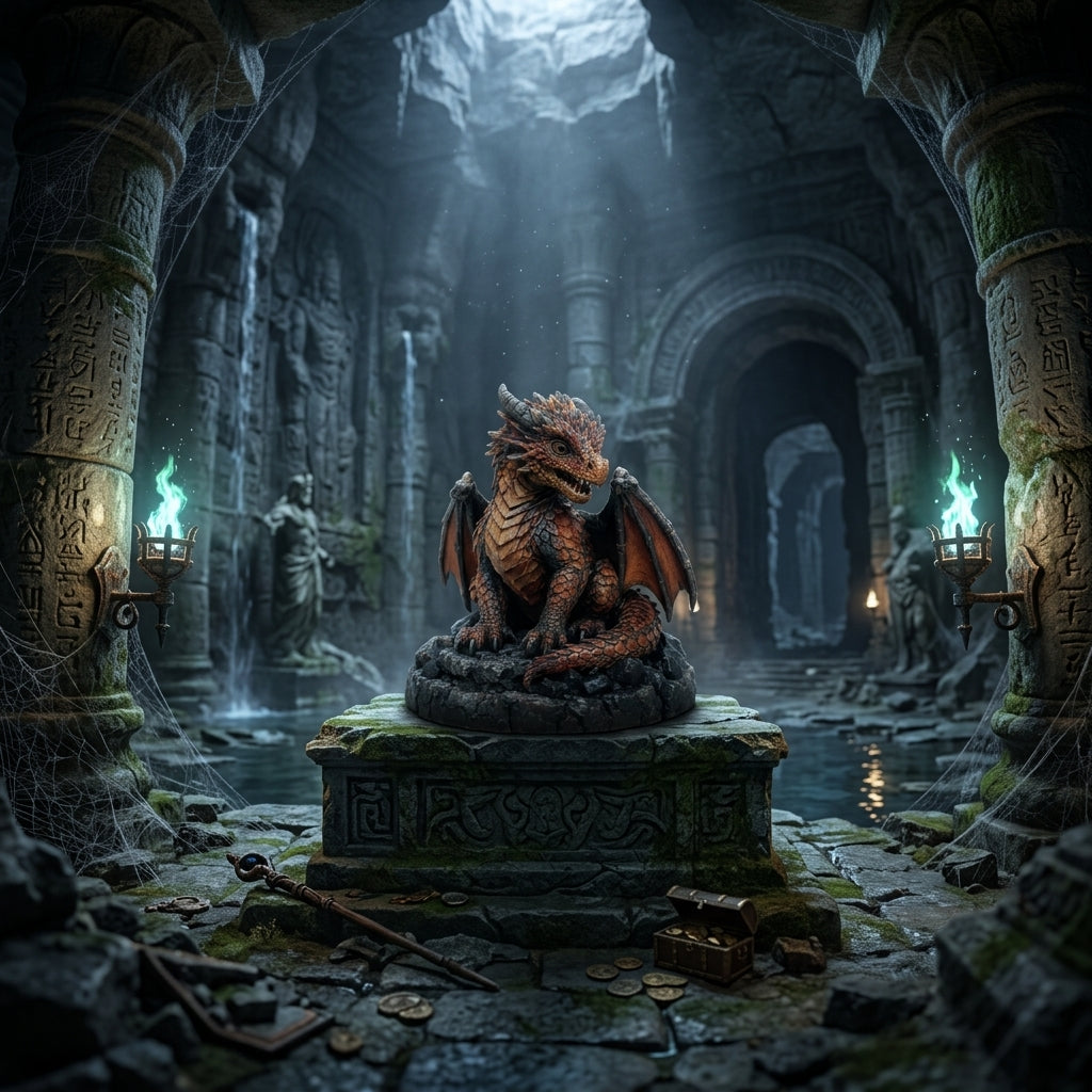 Cinderscale Wyrmling-Detailed Sculpt Miniature for RPG, Display & Collection