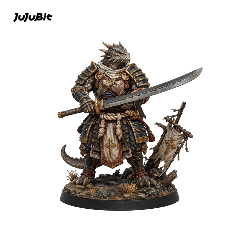 Dragonborn Ronin Guardian-Detailed Sculpt Miniature for RPG, Display & Collection