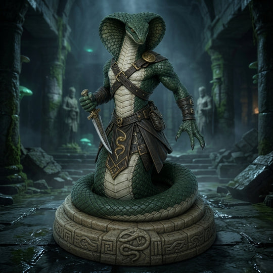 Duskfang Yuan-ti Rogue-Detailed Sculpt Miniature for RPG, Display & Collection