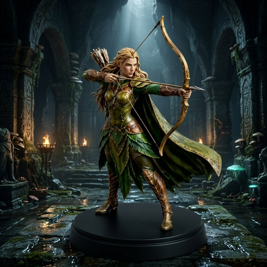 Elven Archer-Detailed Sculpt Miniature for RPG, Display & Collection
