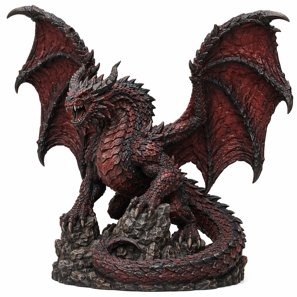 Emberfang Dragon Tyrant-Detailed Sculpt Miniature for RPG, Display & Collection