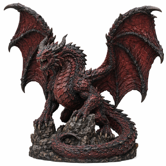 Emberfang Dragon Tyrant-Detailed Sculpt Miniature for RPG, Display & Collection