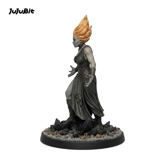 Emberglass Genasi Sorceress-Detailed Sculpt Miniature for RPG, Display & Collection