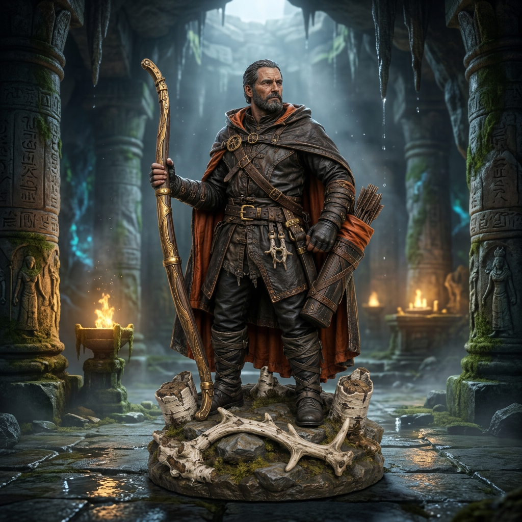 Embervow Ranger-Detailed Sculpt Miniature for RPG, Display & Collection