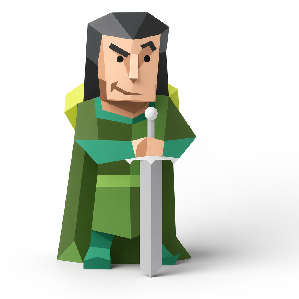 ENFJ personality art toy - The Protagonist low poly 3D collectible figurine
