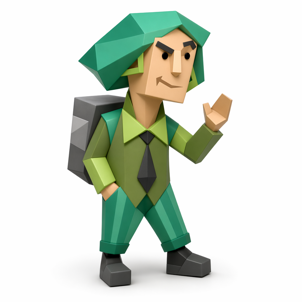 ENFP personality art toy - The Campaigner low poly 3D collectible figurine