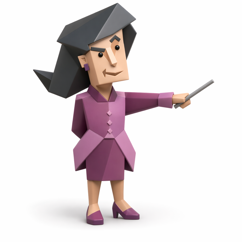 ENTJ personality art toy - The Commander low poly 3D collectible figurine