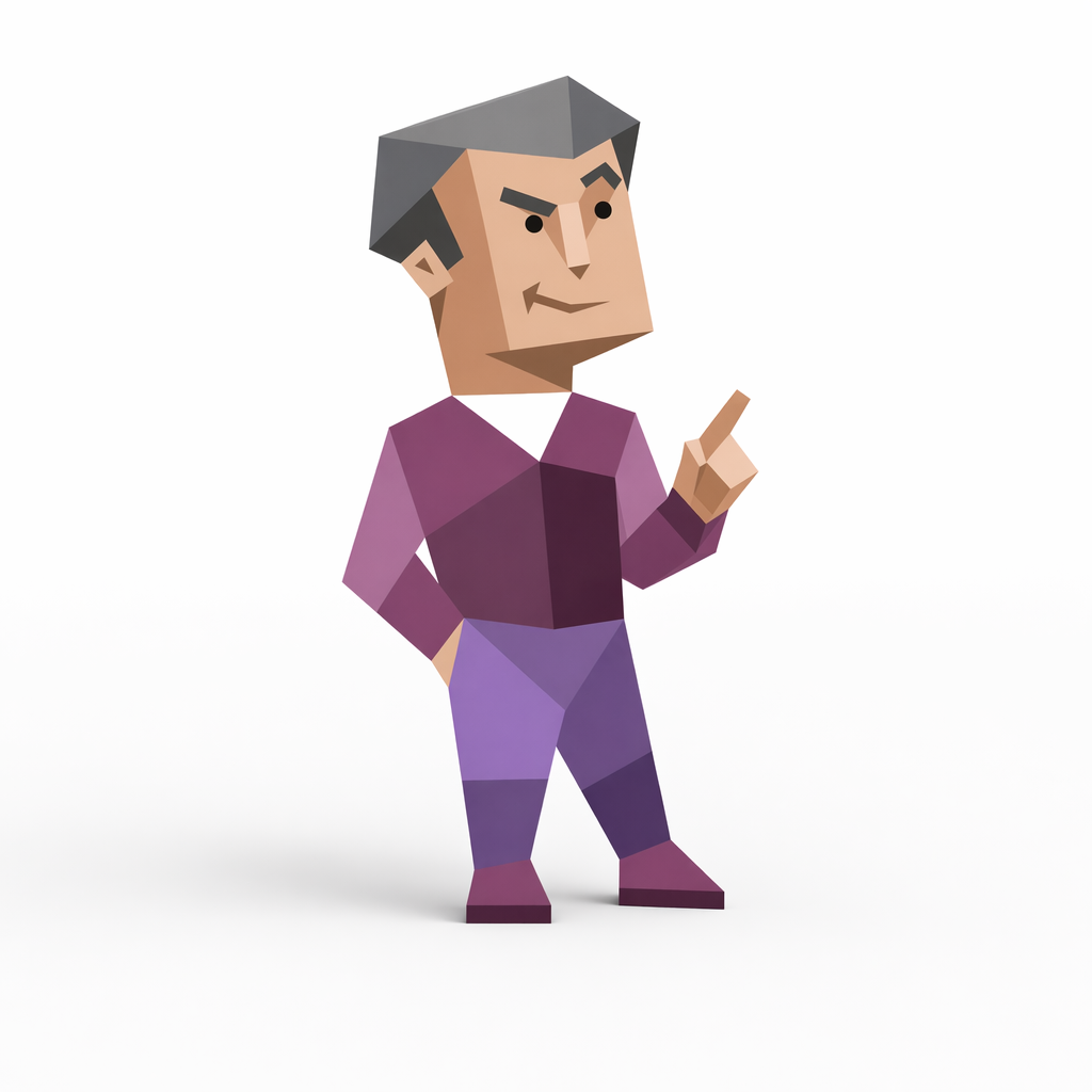 ENTP personality art toy - The Debater low poly 3D collectible figurine
