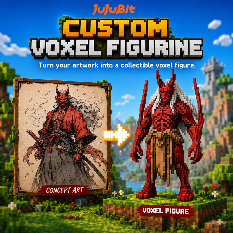 Custom Voxel Figurine | Turn Yourself into a 3D Pixelated character
