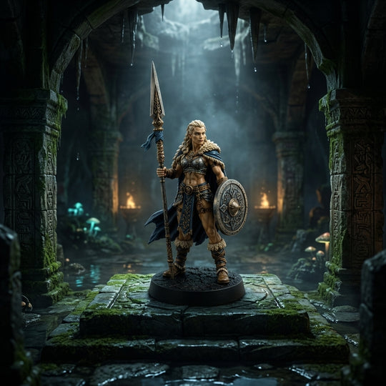 Valiant Valkyrie-Detailed Sculpt Miniature for RPG, Display & Collection