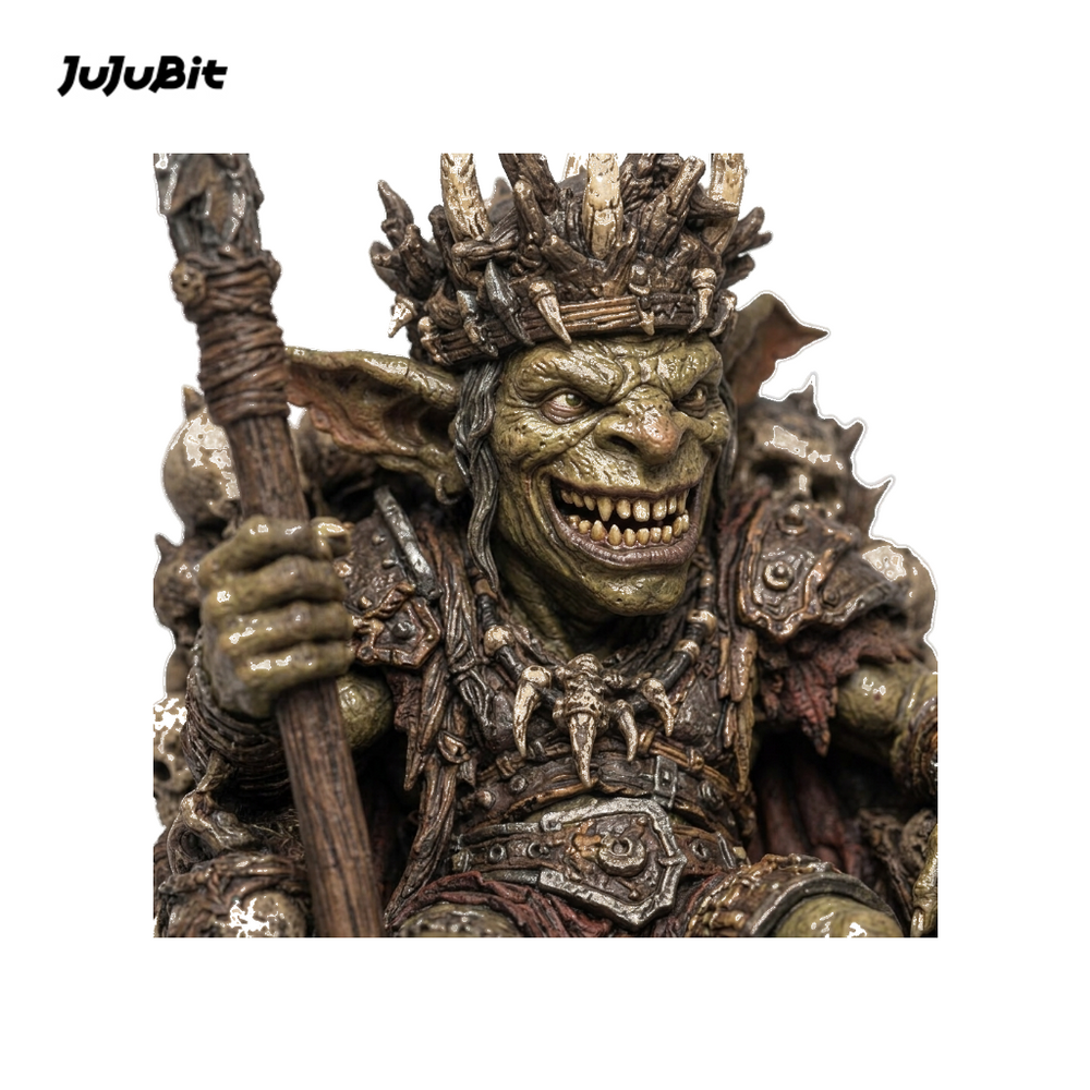 Thornmaw Goblin King-Detailed Sculpt Miniature for RPG, Display & Collection