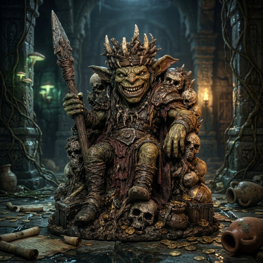 Thornmaw Goblin King-Detailed Sculpt Miniature for RPG, Display & Collection