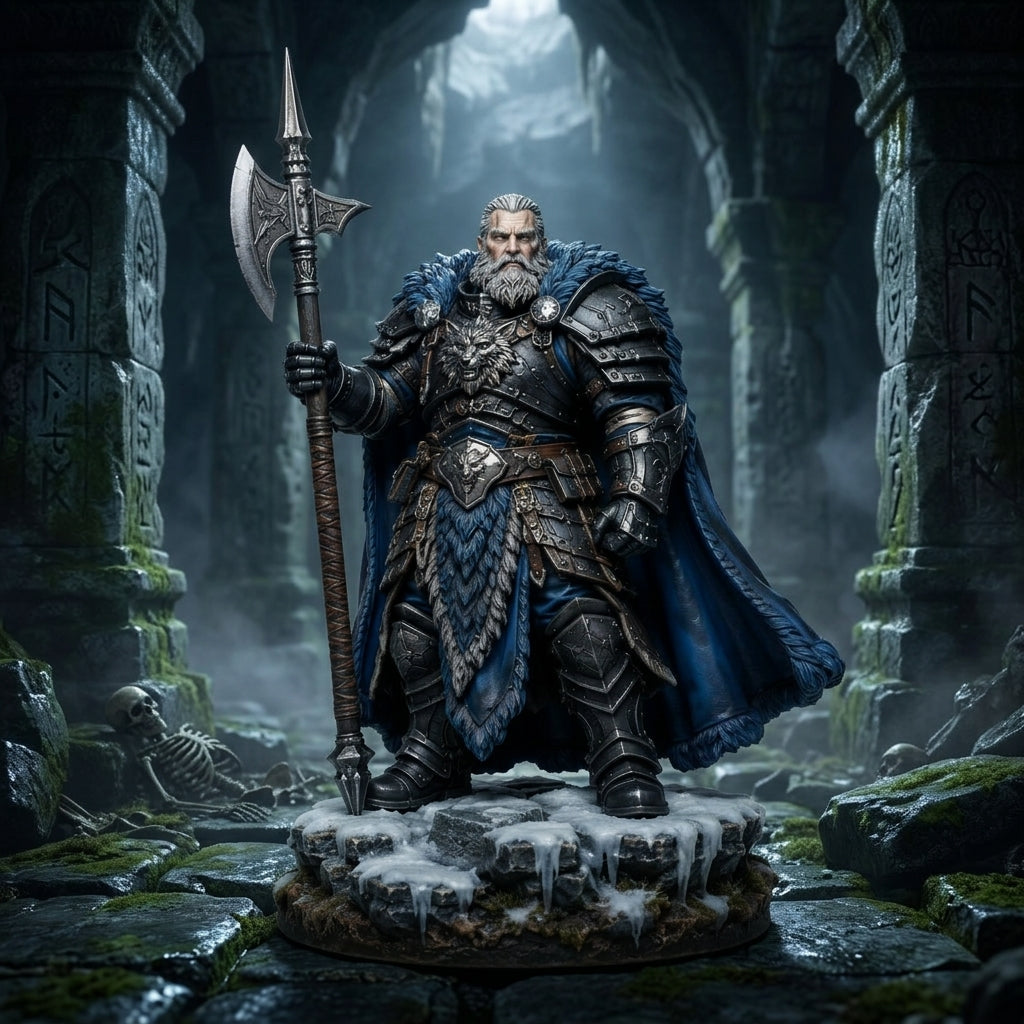 Frost Warden-Detailed Sculpt Miniature for RPG, Display & Collection