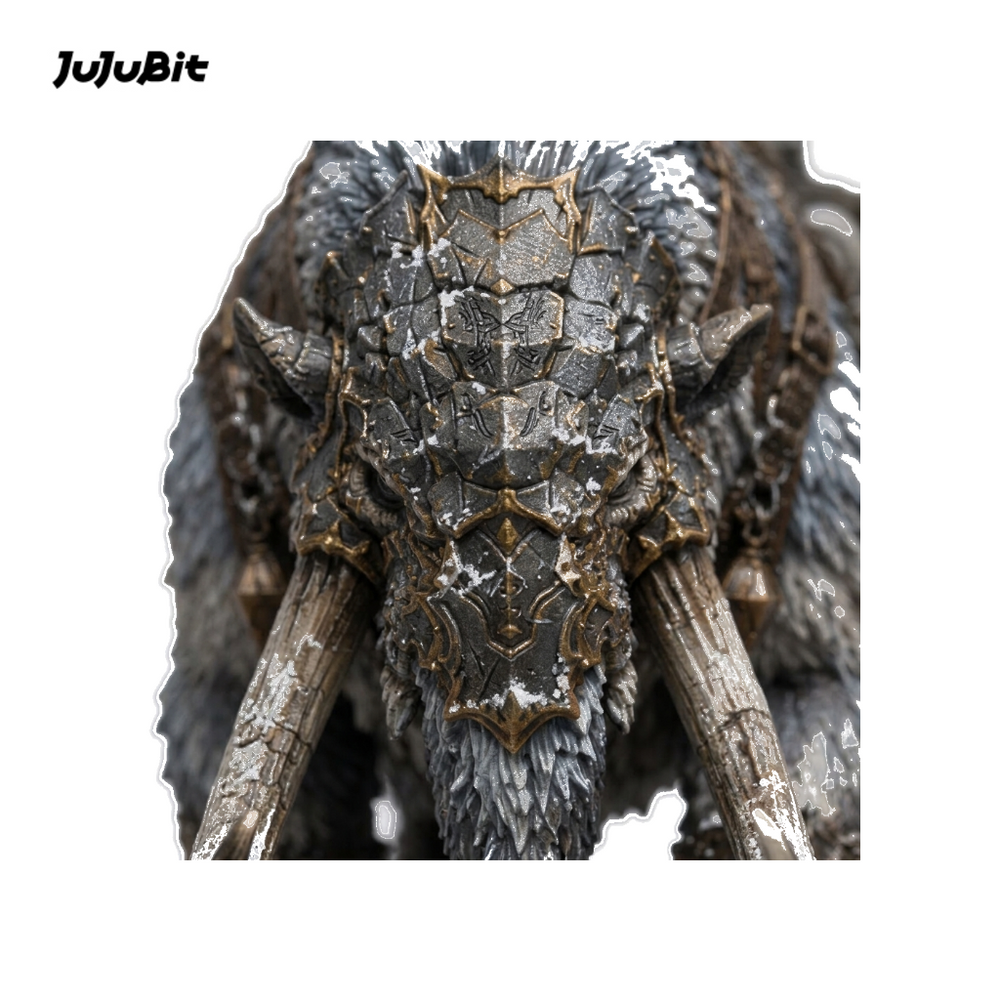 Frostback War Mammoth-Detailed Sculpt Miniature for RPG, Display & Collection