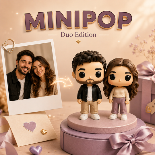 Personalized Mini Pop Couple Figure | Custom Two-Person Collectible