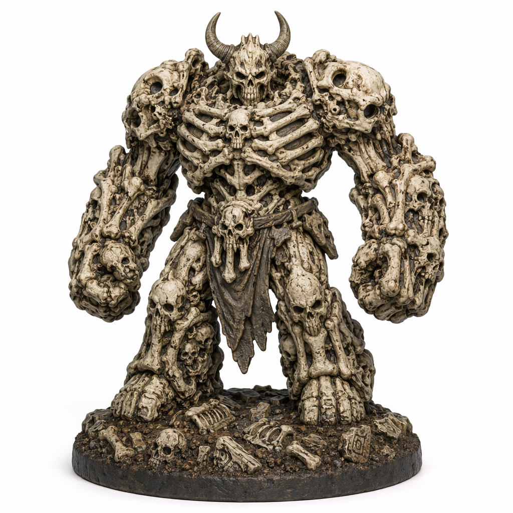 Cryptborn Bone Golem-Detailed Sculpt Miniature for RPG, Display & Collection