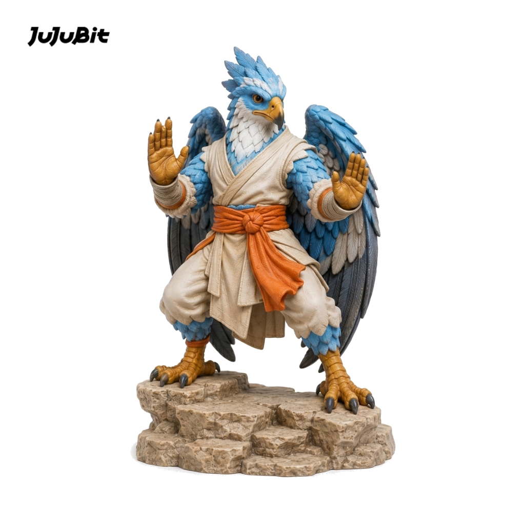 Galewing Aarakocra Monk-Detailed Sculpt Miniature for RPG, Display & Collection