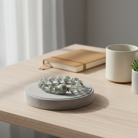 JuJuBit Green Phantom Bracelet 14mm – Stone for Renewal & Growth