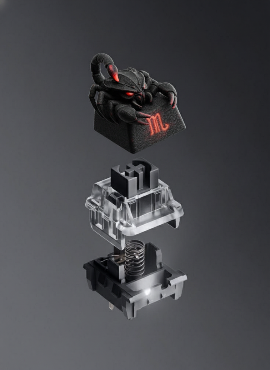 JuJuBit Custom Artisan Keycap for Mechanical Keyboards