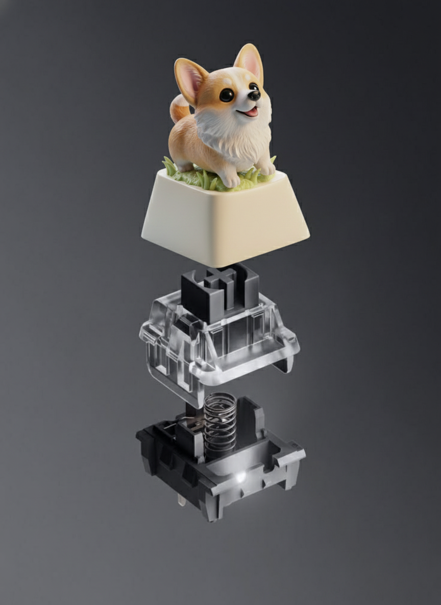 JuJuBit Custom Artisan Keycap for Mechanical Keyboards