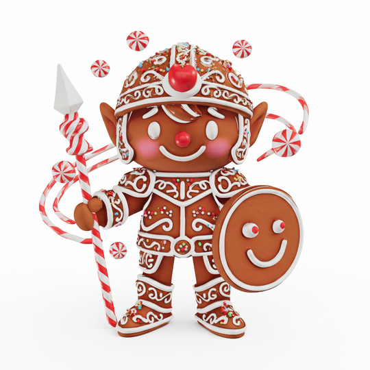 JuJuBit Snowglow Christmas Collectible Art Toy Ginger Guardian