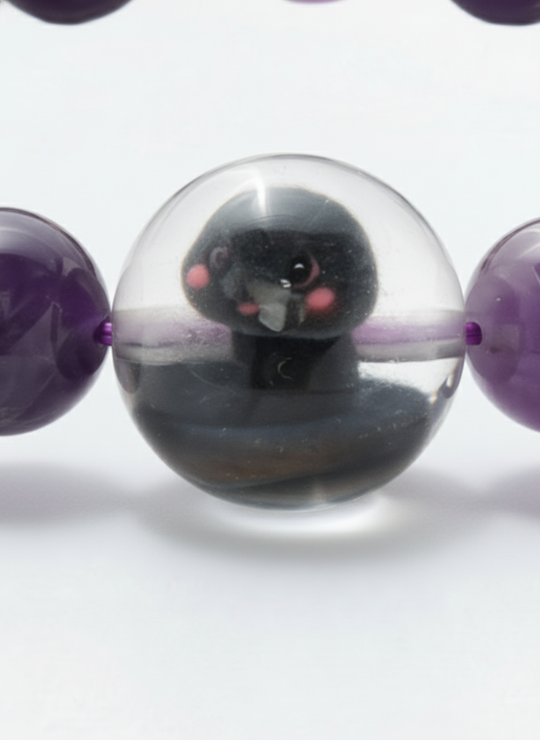 JuJuBit Amethyst Phantom Bracelet 10mm – Crystal for Meditation