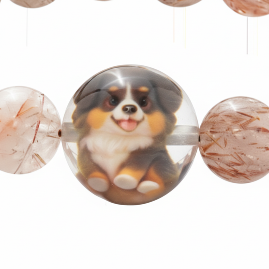 JuJuBit Black Rutilated Quartz Bracelet 10mm – Crystal for Energy