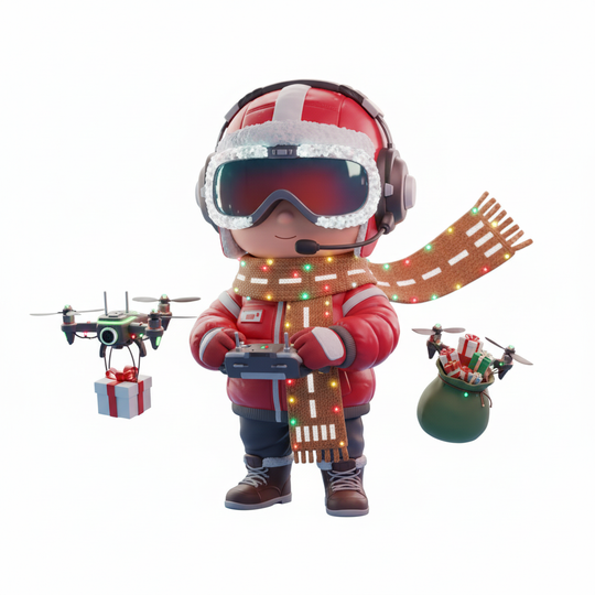 JuJuBit Snowglow Christmas Collectible Art Toy Captain Snowfly