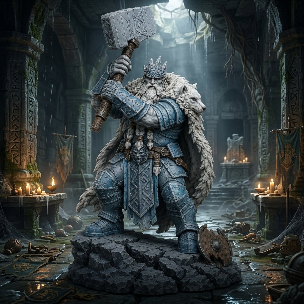 Glacierborn Frost Giant-Detailed Sculpt Miniature for RPG, Display & Collection