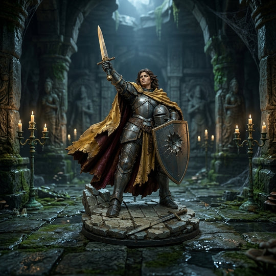 Goldenmantle Champion-Detailed Sculpt Miniature for RPG, Display & Collection