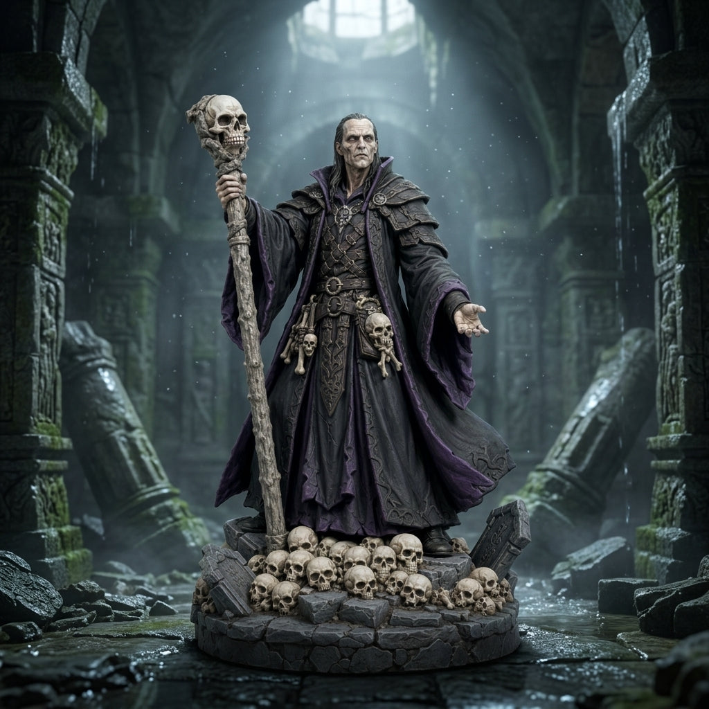 Grave Necromancer-Detailed Sculpt Miniature for RPG, Display & Collection