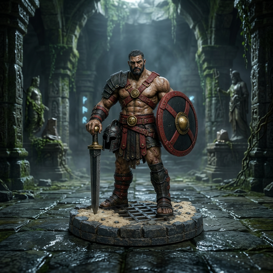 Gravebound Gladiator-Detailed Sculpt Miniature for RPG, Display & Collection