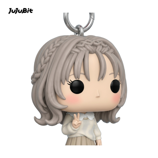 Grey Pixie Girl Keychain