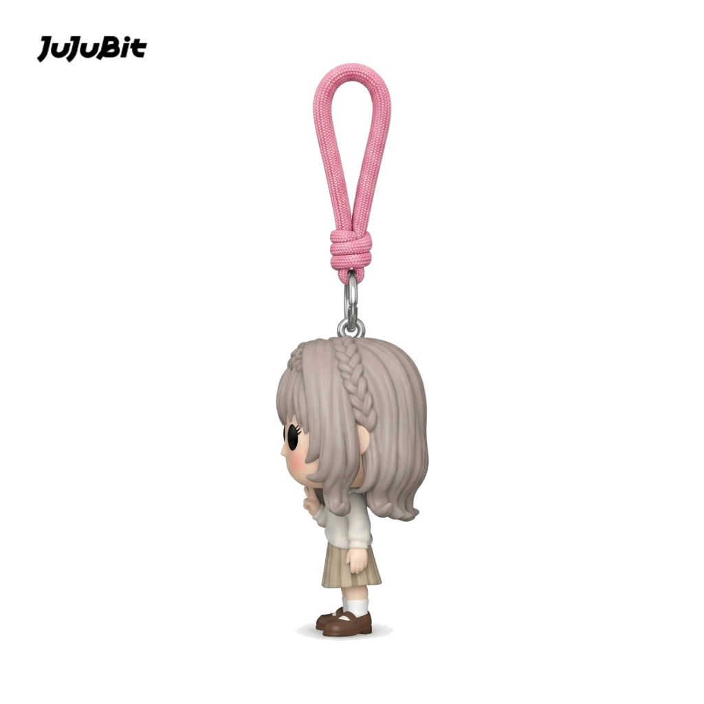 Grey Pixie Girl Keychain