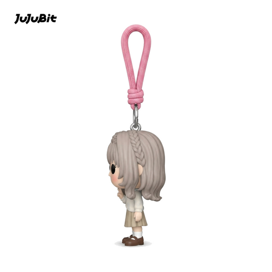 Grey Pixie Girl Keychain
