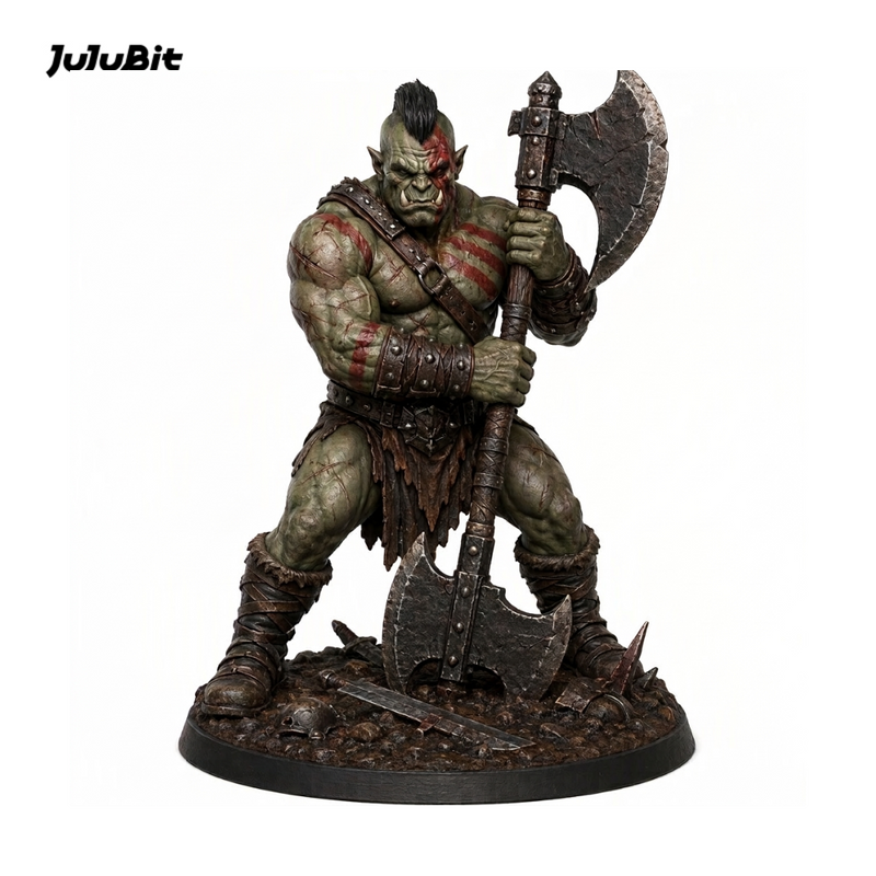 Grimjaw Orc Barbarian-Detailed Sculpt Miniature for RPG, Display & Collection