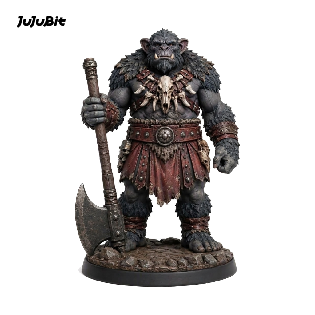 Grimtusk Bugbear Barbarian-Detailed Sculpt Miniature for RPG, Display & Collection