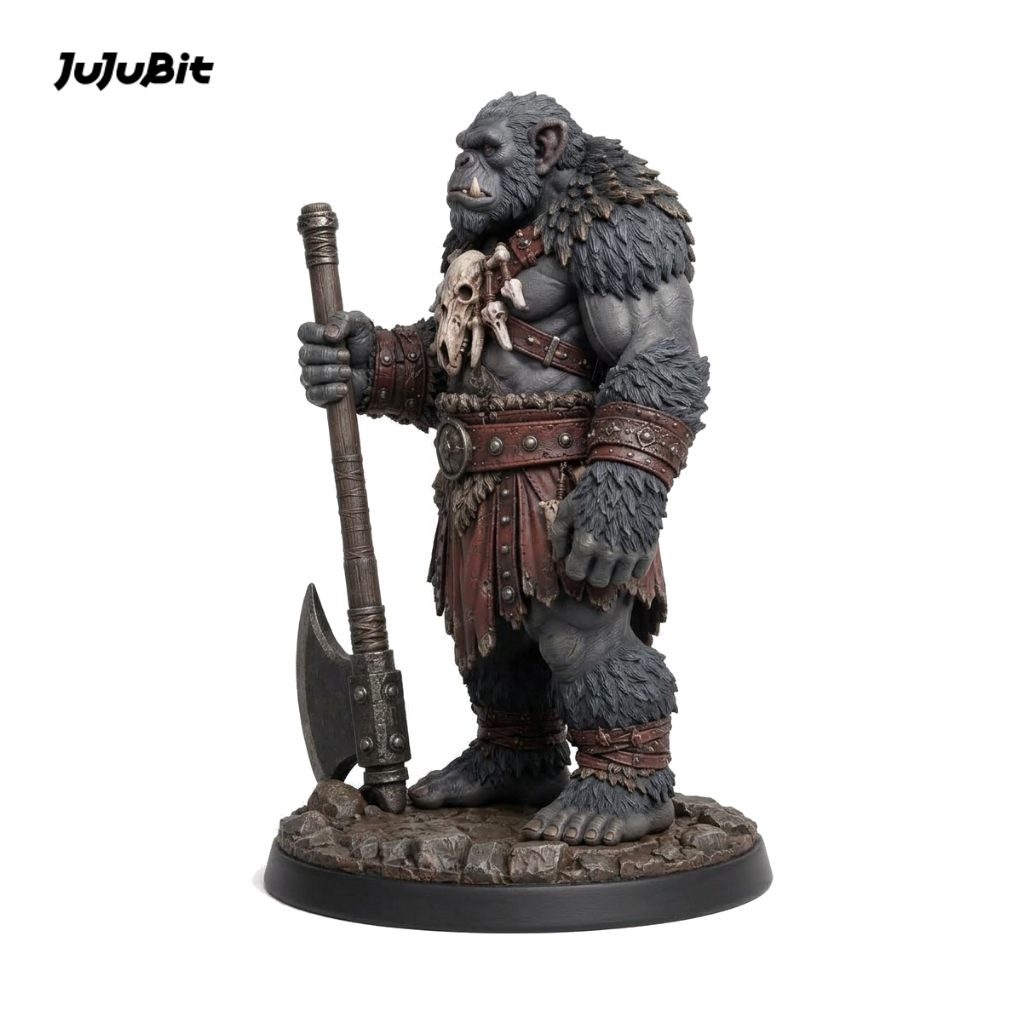 Grimtusk Bugbear Barbarian-Detailed Sculpt Miniature for RPG, Display & Collection