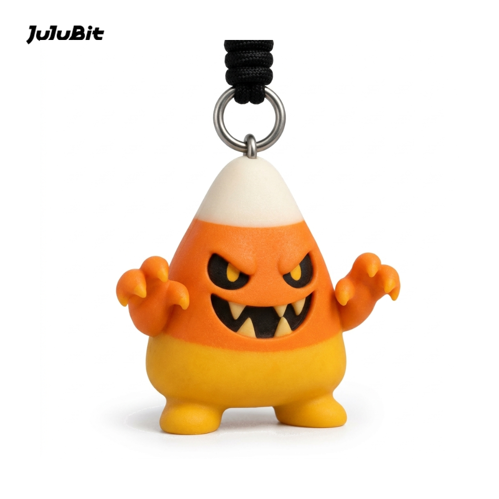 Halloween Candy Corn Keychain