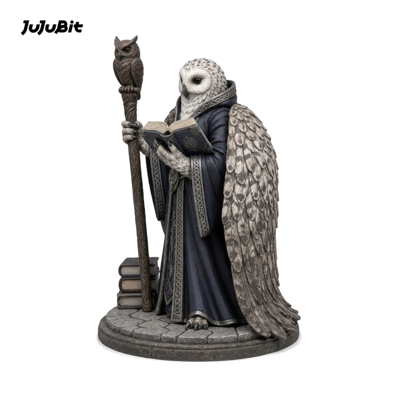 Hollowmoon Owlin Wizard-Detailed Sculpt Miniature for RPG, Display & Collection