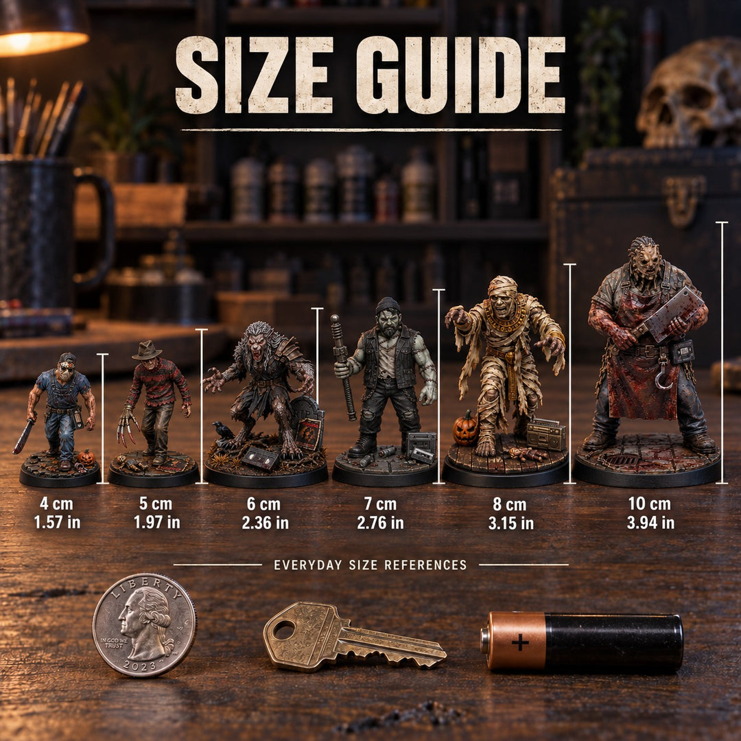 TRPG Horror Character Figurine | Transform Your Favorite Horror Icon into a Collectible Miniature